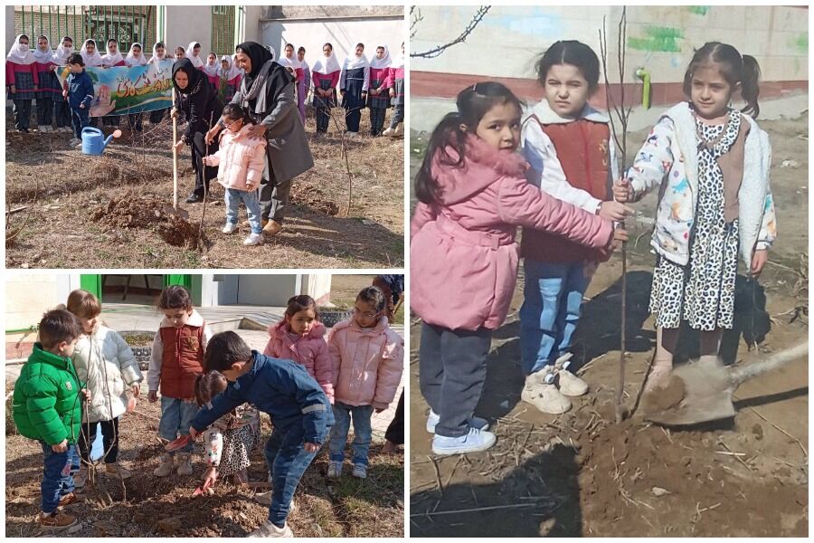 1277041-1 اعضای مرکز شماره دو کانون پارسآباد با یاد شهدا نهال کاشتند