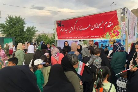 برپایی ایستگاه نقاشی کانون پرورش فکری در افتتاحیه بوستان بانوان در شهر خمین