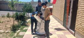 رونمایی از تلسکوپ در کانون پرورش فکری شهر خنداب 