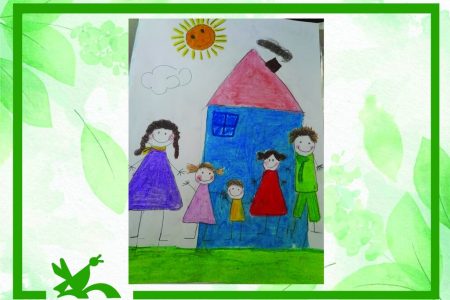 هنر دانش‌آموزان روستای خیرآباد در اهمیت خانواده شاد