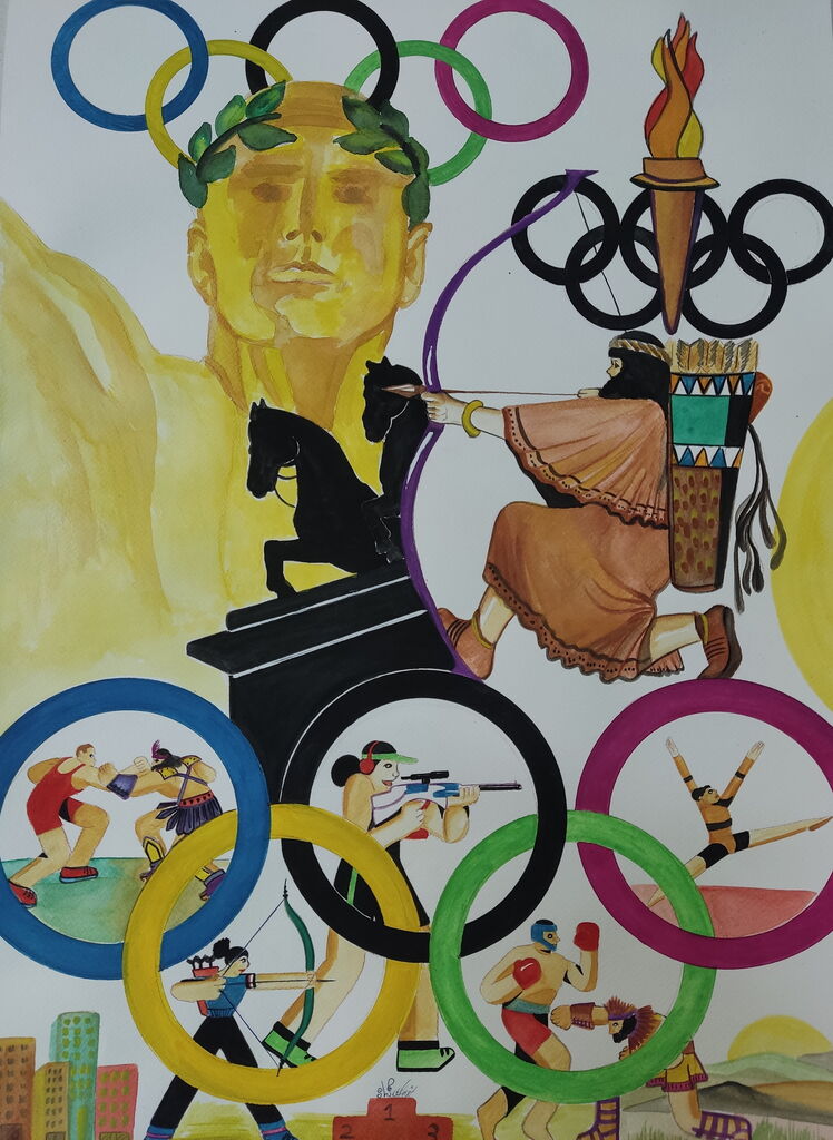 1306745-1 نقاشیهای ورزشی کودکان و نوجوانان ایرانی برگزیده مسابقه هنری لوئی فرانسوا