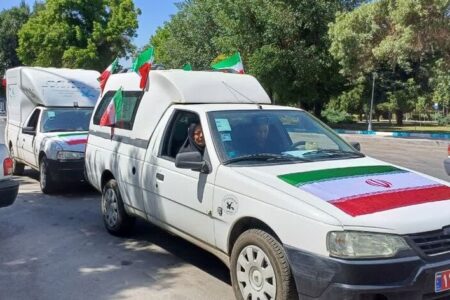 برپایی کاروان خودرویی «ایستاده‌ایم تا ابد برای وطن»
