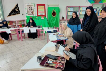 اعضا و مربیان کانون قم چهره‌ی شهدای جنگ را تصویرسازی کردند