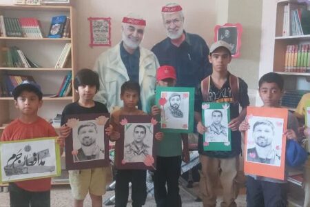 بزرگداشت شهدای مدافع حرم با حضور کودکان و نوجوانان گالیکشی