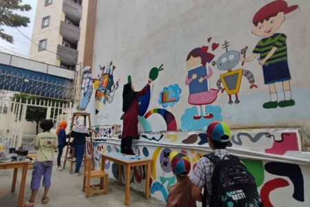 دیوارهای مرکز گرگان یک، رنگ و بوی خلاقیت گرفت