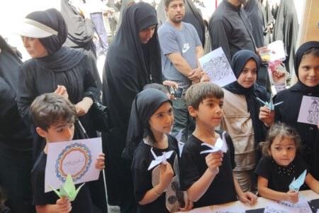 برپایی موکب فرهنگی کانون پرورش فکری کودکان و نوجوانان استان کردستان در مراسم پیاده‌روی جاماندگان اربعین حسینی در سنندج