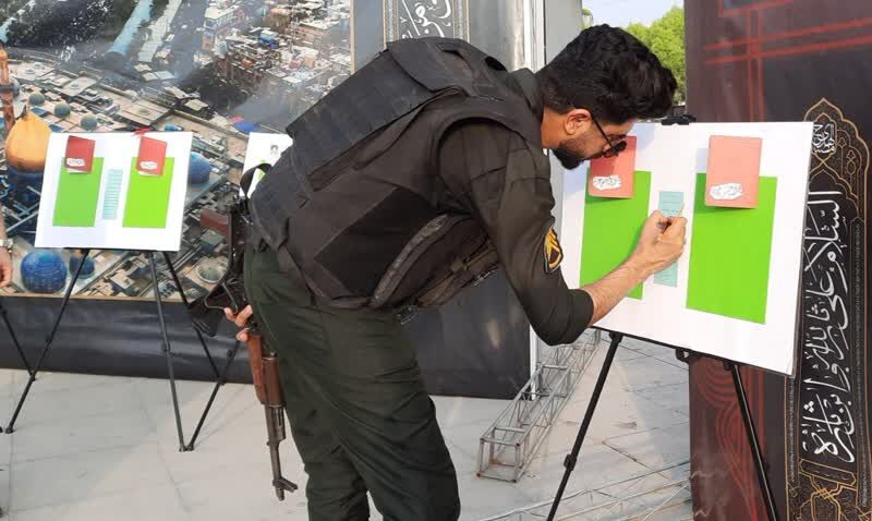 برپایی موکب کانون پرورش فکری کودکان و نوجوانان توسط اعضا نوجوان