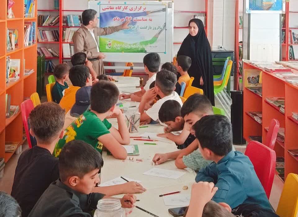 1329844 مسابقه نقاشی در مرکز ثلاثباباجانی به مناسبت سالروز بازگشت آزادگان