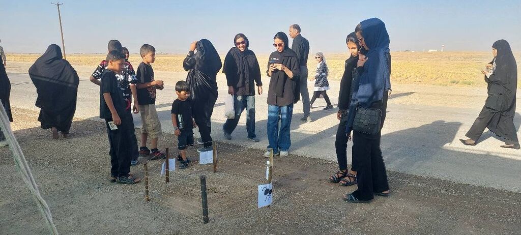 1329923-1 درناهای صلح و لالههای حسینی در مسیر پیادهروی اربعین