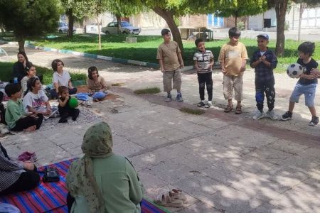 برگزاری جشن پایان تابستان مرکز ۱۴ کانون کرمانشاه در پارک