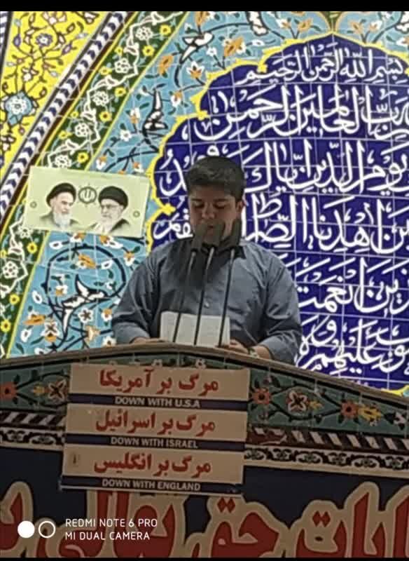 1350364-1 قرائت بیانیه هفته ملی کودک در مصلیهای نمازجمعه استان گلستان