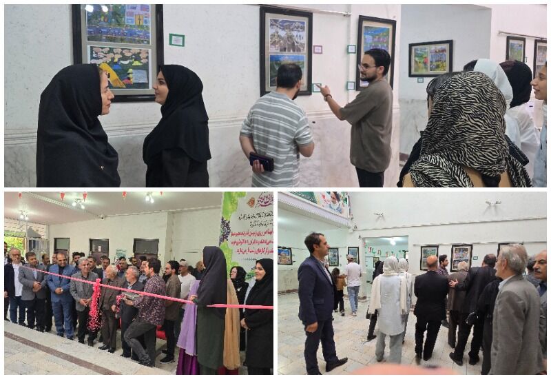 1352023-1 نمایشگاه آثار نقاشی اعضای کانون مشگینشهر به مناسبت هفته ملی کودک افتتاح شد