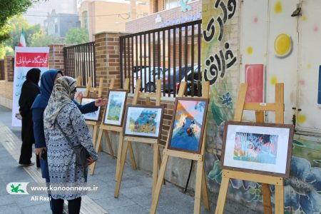برپایی نمایشگاه خیابانی آثار نقاشی اعضای کانون استان بوشهر