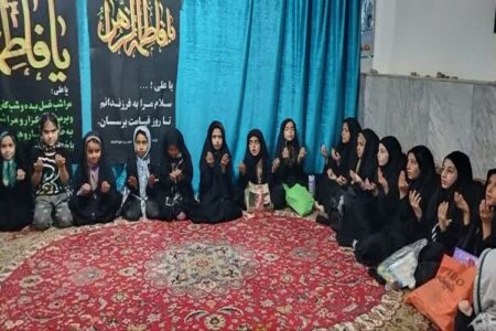 اعضای کانون خسروبیگ در آیین سوگواری حضرت فاطمه(س)