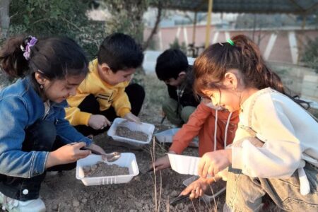 تجربه نقاشی و کاشت گیاه برای کودکان در کارگاه روز جهانی خاک