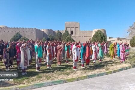 قلعه حیدرآباد محل بازدید و اجرای سرود اعضای مرکز شماره یک خاش(سیستان و بلوچستان)