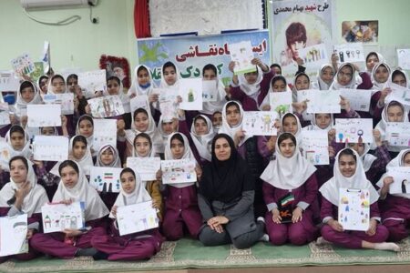 برپایی ایستگاه‌های نقاشی کانون پرورش فکری در باشت و لنده به مناسبت دهه فجر