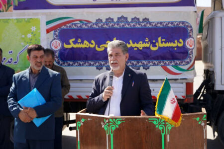 آیین کلنگ‌زنی آموزشگاه ۶ کلاسه خیری دهشک شهرستان قاینات