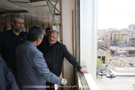 بازدید وزیر آموزش‌وپرورش از ساختمان شهید‌باهنر و شهید‌رجایی پس از آسیب‌های جنگ رمضان
