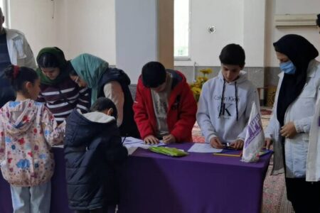 نکا| برپایی ایستگاه نقاشی و قصه خوانی کودکان در شهرستان نکا