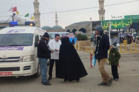 گزارش تصویری /حضور تیم های اورژانس اجتماعی در مسیر حرم تا جمکران