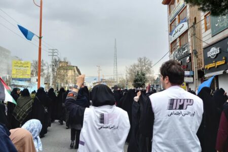 ساوجبلاغ | حضور تیم اورژانس اجتماعی اداره بهزیستی شهرستان ساوجبلاغ در راهپیمایی روز قدس