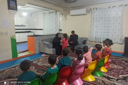 نکا| دیدار عیدانه رئیس اداره بهزیستی نکا با فرزندان مرکز نگهداری ۶-٣ سال “آل طاها”