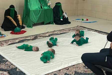 مراسم شیرخوارگان حسینی در شیرخوارگاه حضرت ولی عصر عج صدرا