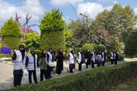 زنجیره انسانی کارکنان اورژانس اجتماعی بهزیستی مازندران همزمان با هفته بهزیستی تشکیل شد 