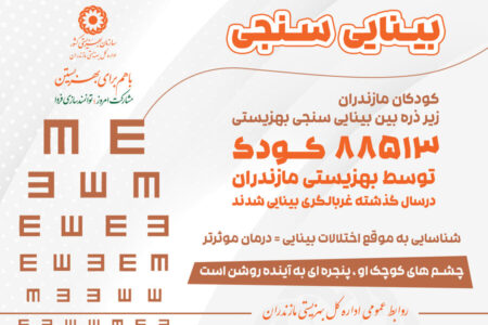 اینفوگرافیک| ۸۸۵۱۳ کودک توسط بهزیستی مازندران در سال گذشته غربالگری بینایی شدند 