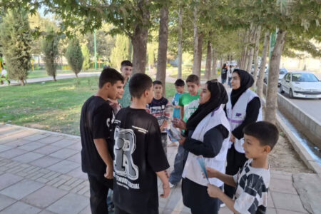ساوجبلاغ | در هفته ملّی کودک / استقرار تیم سیار اورژانس اجتماعی در پارک تختی محله کم برخوردار ترک آباد هشتگرد