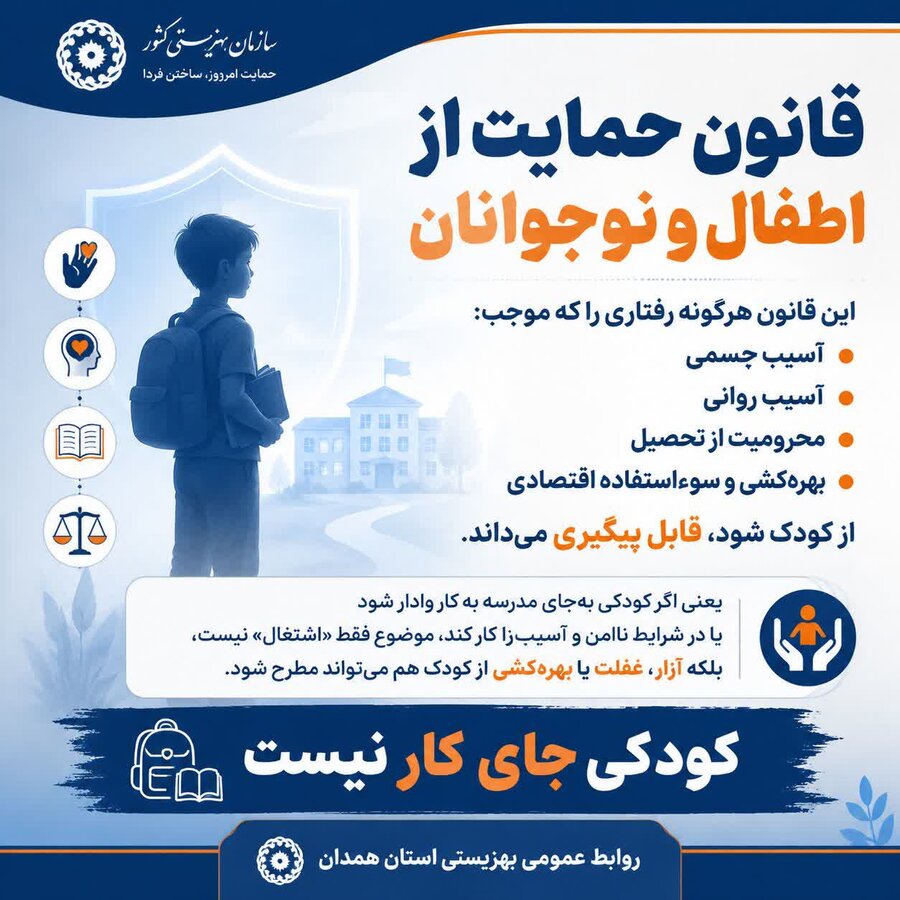 اینفوگرافیک | قانون حمایت از اطفال و نوجوانان؛ خط قرمزی بر هرگونه آسیب، غفلت و بهره‌کشی از کودکان